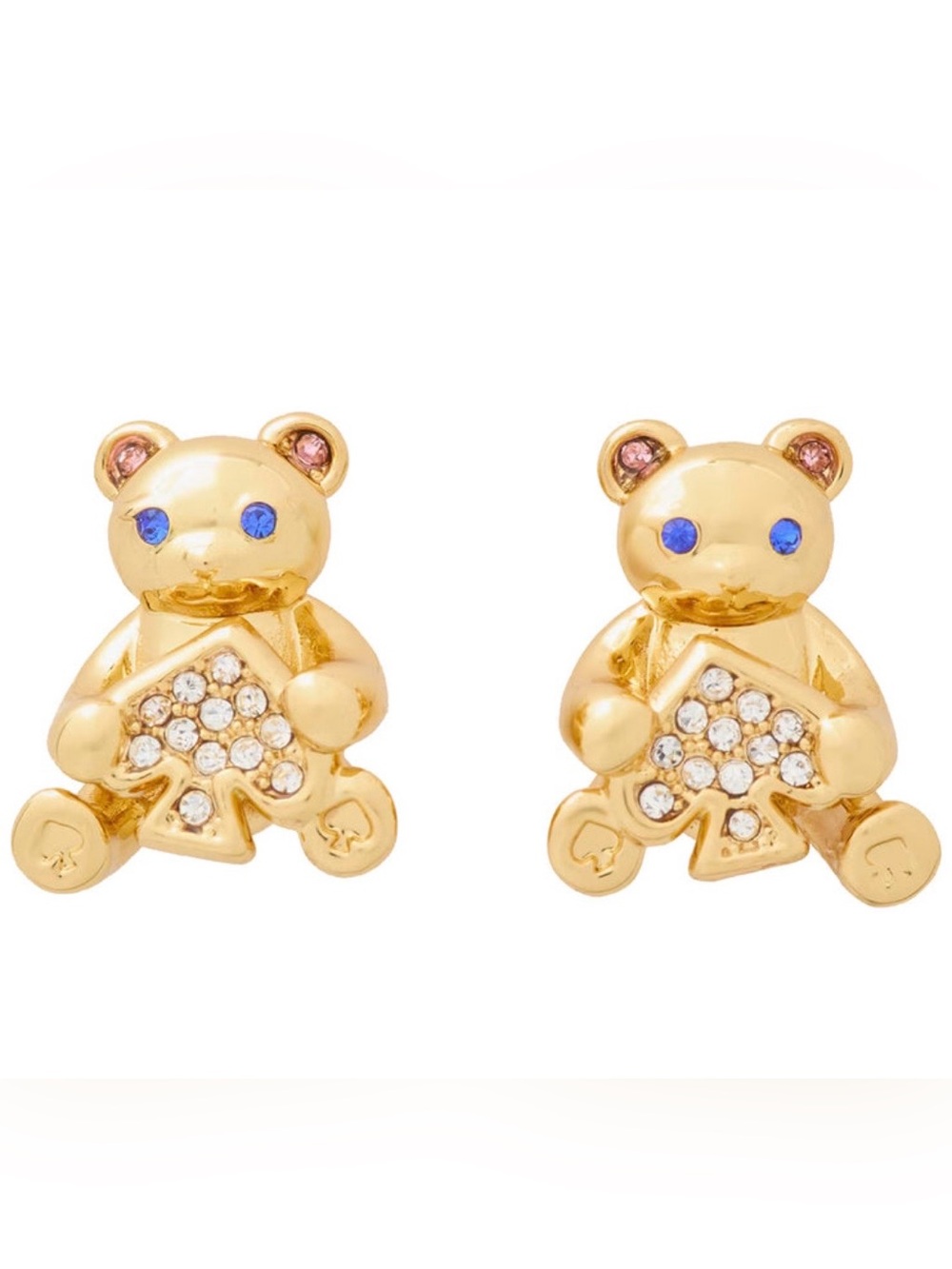 NEW kate spade new york Oh What Fun Spade Teddy Bear Studs